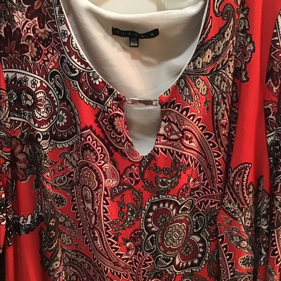 Paisley Red Dress - Picture 3 of 11